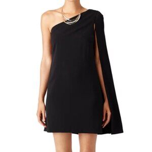 Jill Jill Stuart Drama Cape Shift‎ Dress in Black sz 6